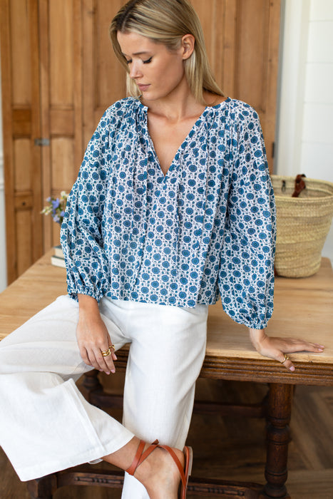 Heritage Flowers Folk Top