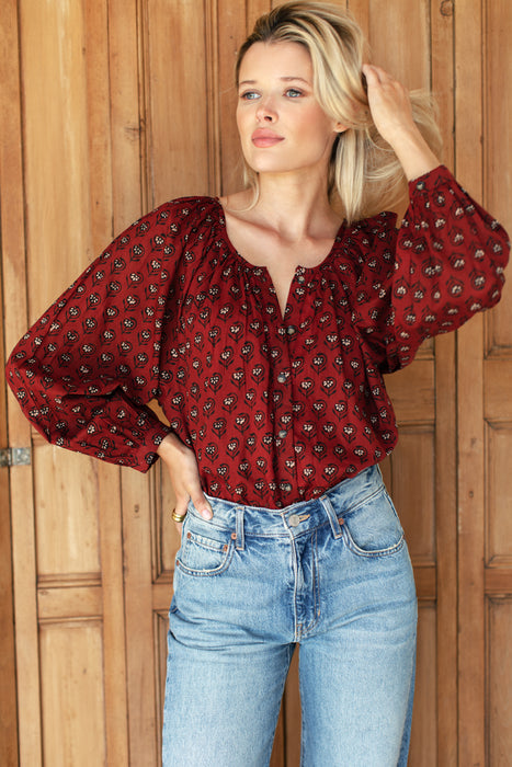 Frances Lantern Flower Blouse
