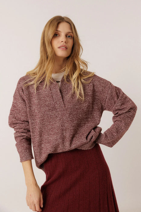 Marled Polo Sweater