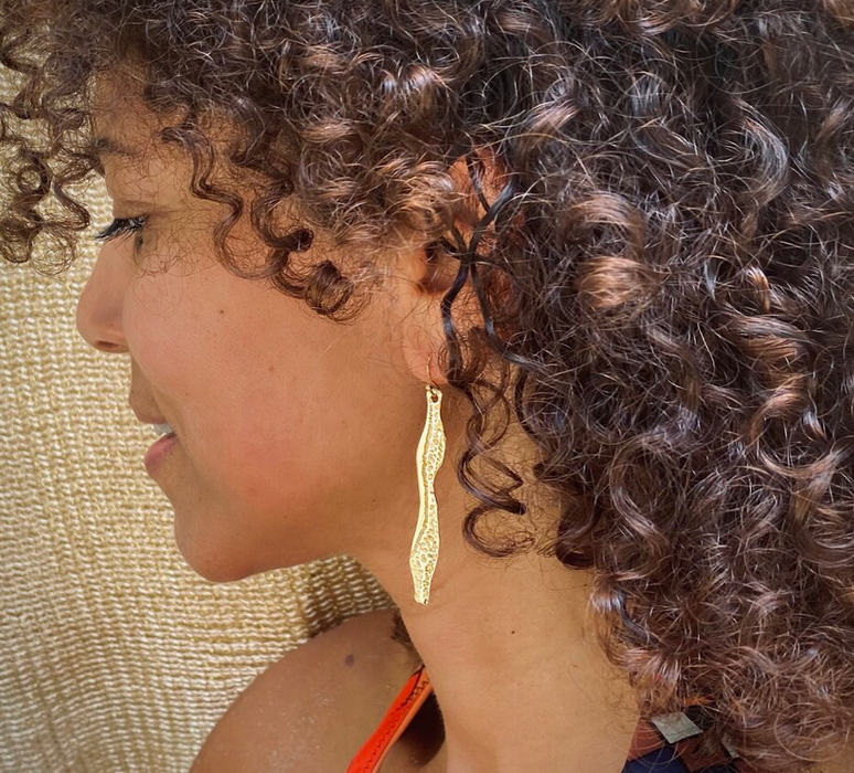 EA1 Coral Earrings - Brass